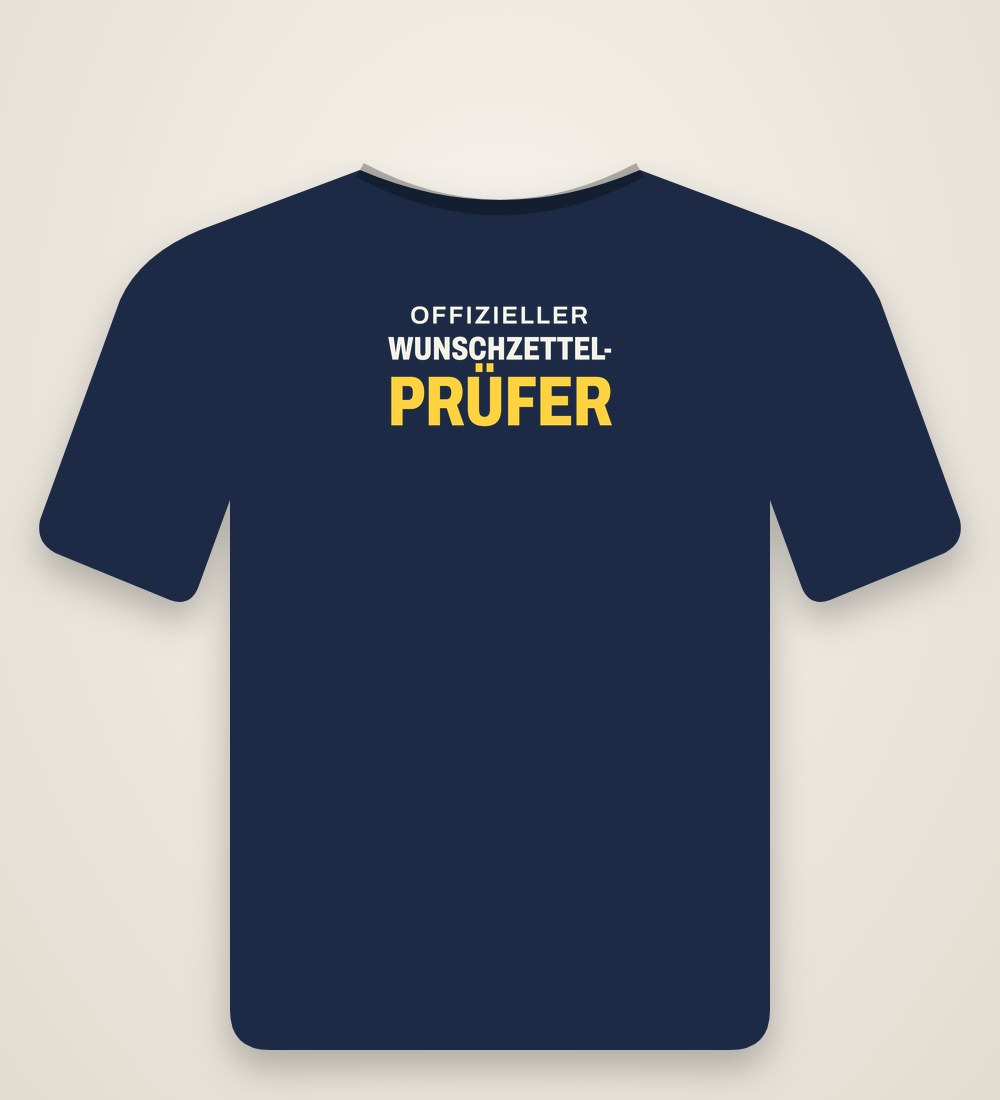 Kinder-T-Shirt „Offizieller Wunschzettel-Prüfer“