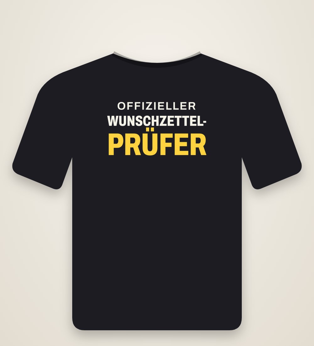 T-Shirt „Offizieller Wunschzettel-Prüfer“