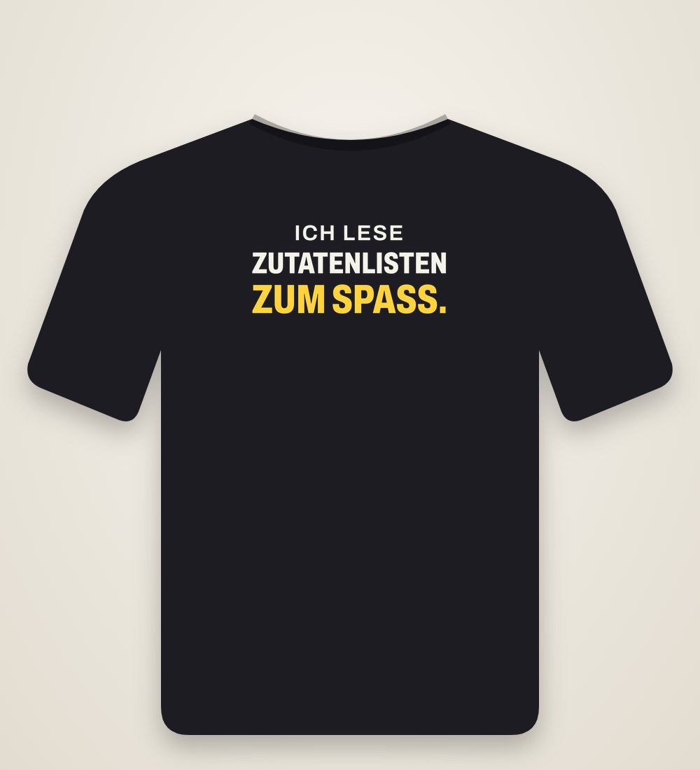 Damen-T-Shirt „Ich lese Zutatenlisten zum Spaß.“
