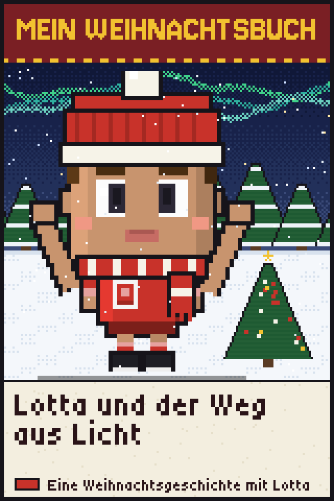 Vorschau des Covers mit der Pixelfigur deines Kindes